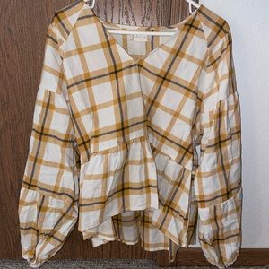 Plaid Blouse